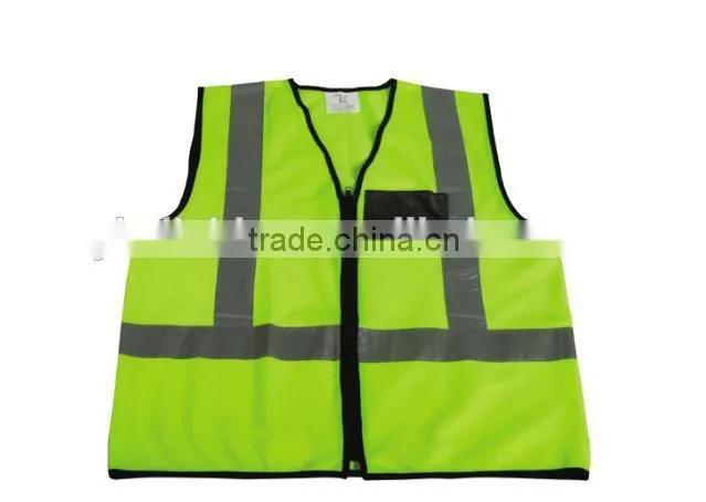 OEM service Unisex Breathable Adults Jackets yellow high visibility reflective safety vest