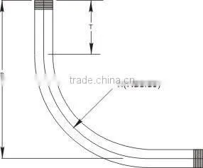 UL Listed rigid aluminum 90 degree pipe fittings elbow
