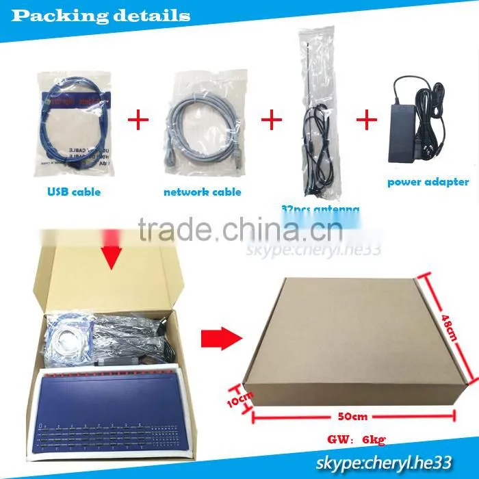 New Arrival! 32 ports with 128 sims GSM voip gateway , skyline 32-128 gsm gateway