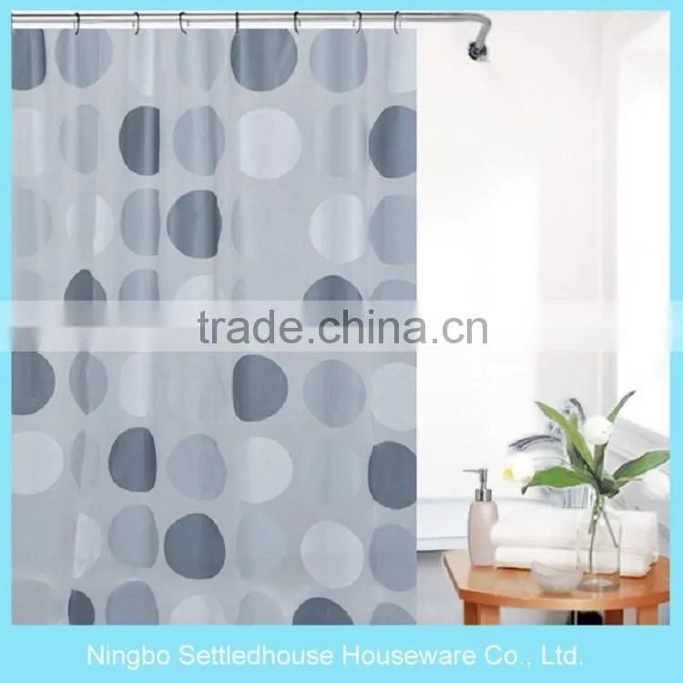 2016 China Directly Supply PEVA Shower Curtain, Dots Bath Curtain