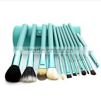 Professional 4 Colors New 12 Pcs Makeup Brush Cosmetic Make Up Brushes Set with Cup Holder Case Kit