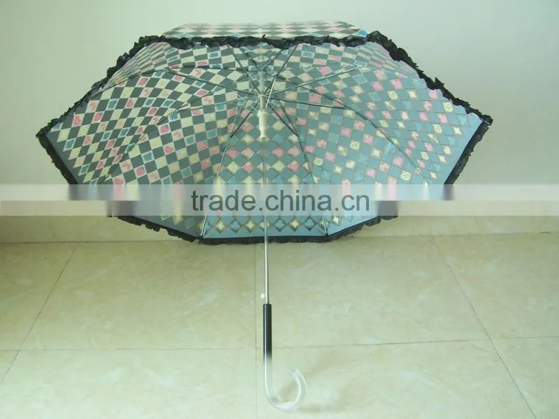 Adult Size Silk Screen Printing Clear Poe Transparent Air Umbrella Made In China