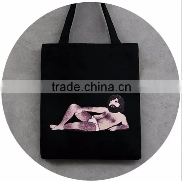 Custom logo tote canvas bag for shopping shoulder bag for fashionable women