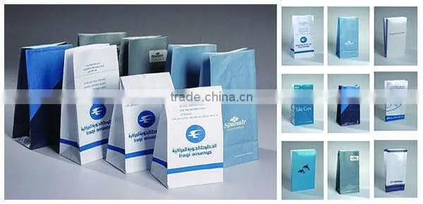 Made in China customized kraft paper bag with window and zipper