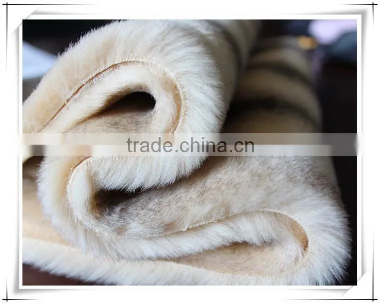 polyester/acrylic fur fabric, long pile fake fur fabric
