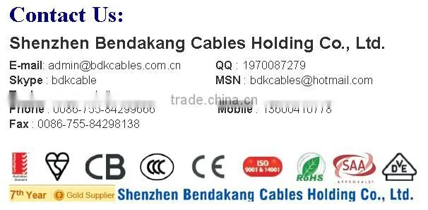 pvc single core cable flexible copper 450/750v power cables size 2.5mm single core multistrand electrical cables