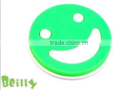 2013 the newest design smiling face multicolour silicon cup mat