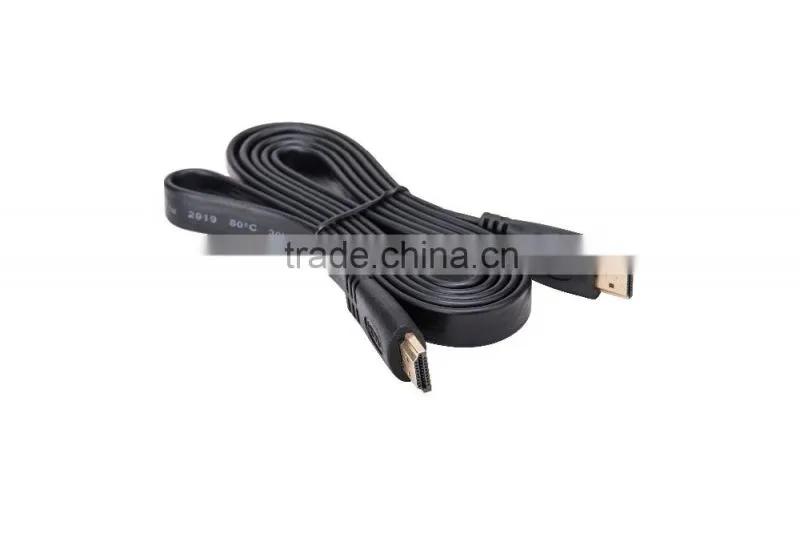 Fashion 1.8m white flat hdmi cable for Multimedia