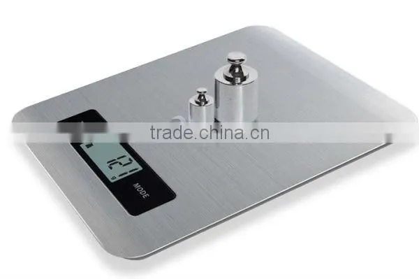 5kg Stainless steel digital kitchen food scale with LCD display for kitchen use,food,fruit,vegetable