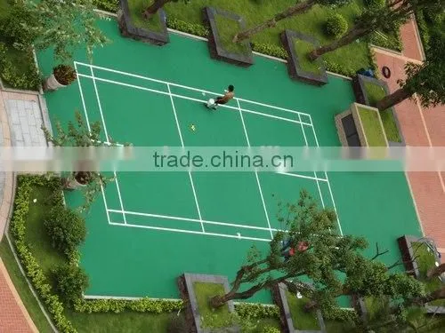 silicon PU synthetic badminton court flooring material