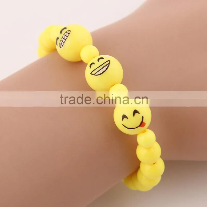 Whosale Fashion Friendship Mens Emoji Bead Bracelets