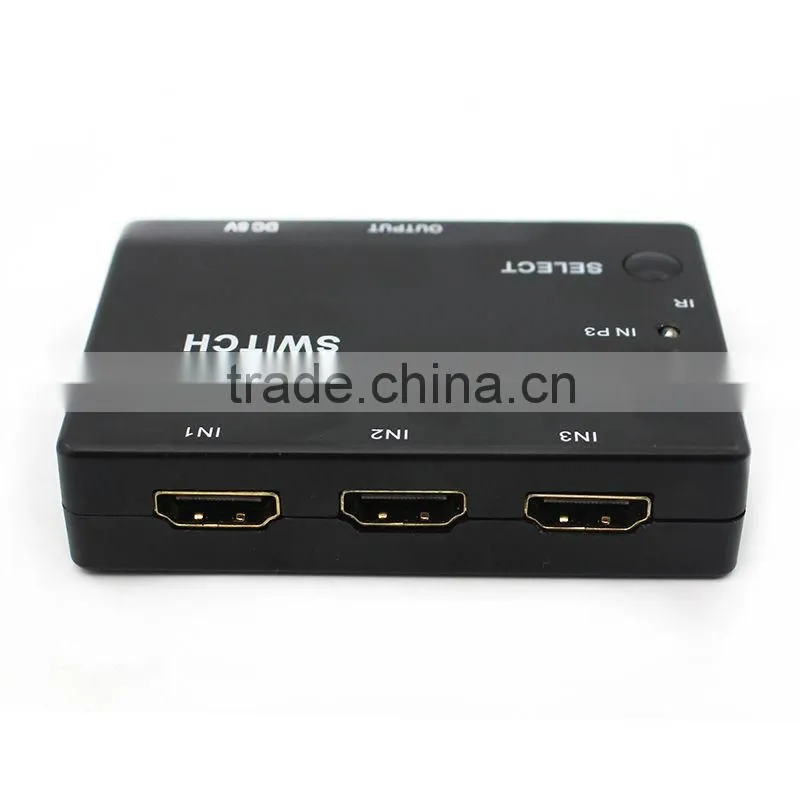 Alibaba Best outlet 3 in 1 out HD Remote Control HDMI Switch