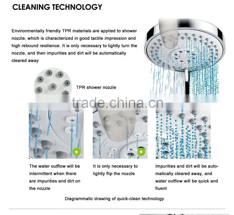 JOMOO LED air engry hand shower head Three-function hand shower, simple ,rain shower ,LED display,with hose
