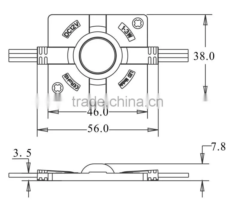 factory price 3w high power led module, china good price led module GLMG105