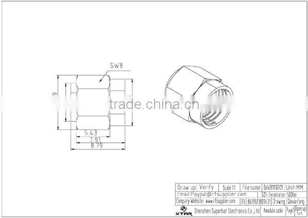 50 OHM SMA male Coaxial Termination connector LOADS 6Ghz