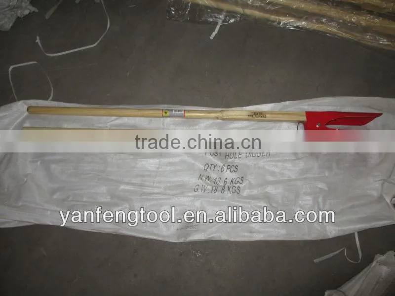 Hot post hole digger with wooden hand(high quality)