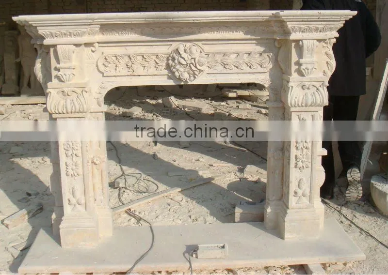 indoor used marble fireplaces