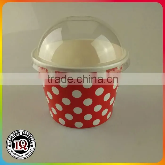 Disposable Ice Cream Paper Bowl With Lid