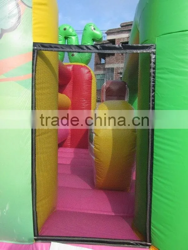 Inflatable zoo bouncer / animal cartoon inflatable obstacle bouncy for kindergarten