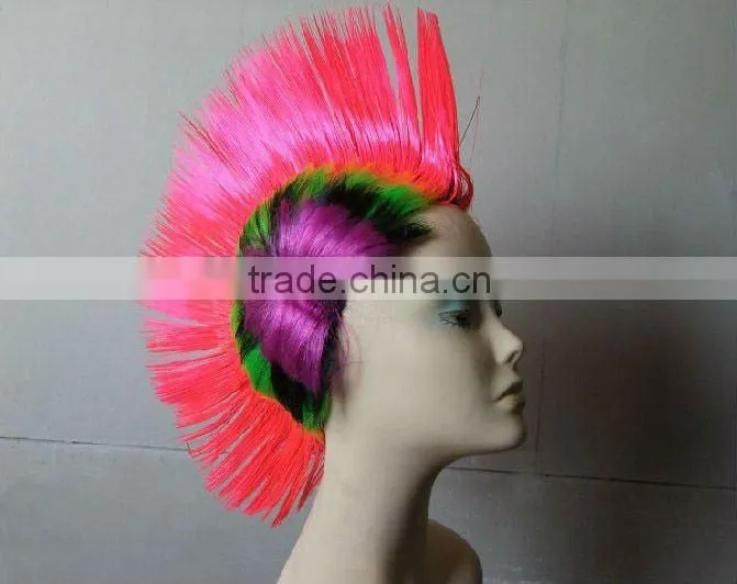 cheap mix color cool football wigs sports fan wigs