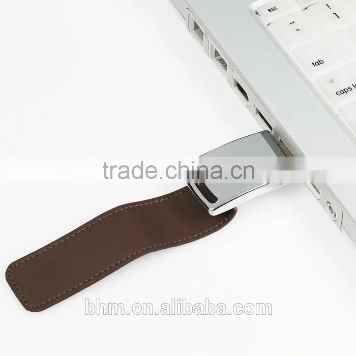 High quality cheap leather usb flash drive, full capacity usb disk