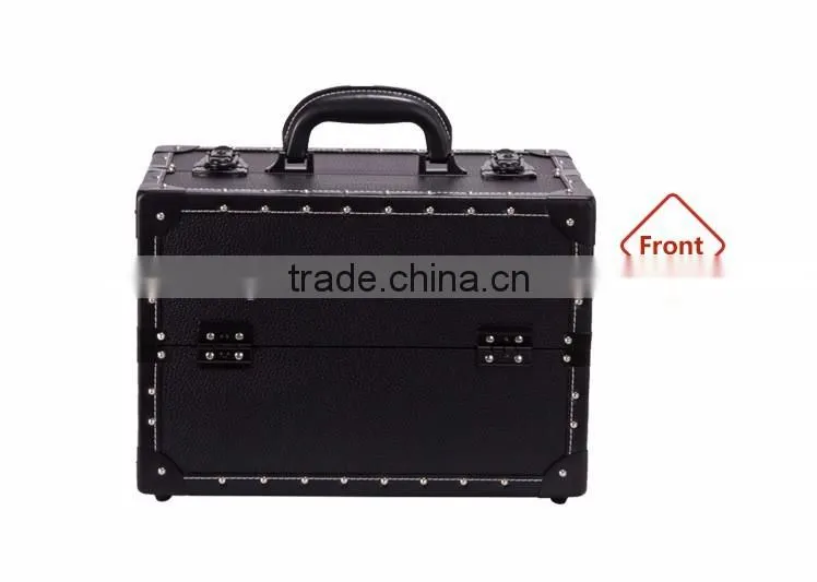 2015 wholesale cheap personalized white portable clear acrylic makeup train case for women