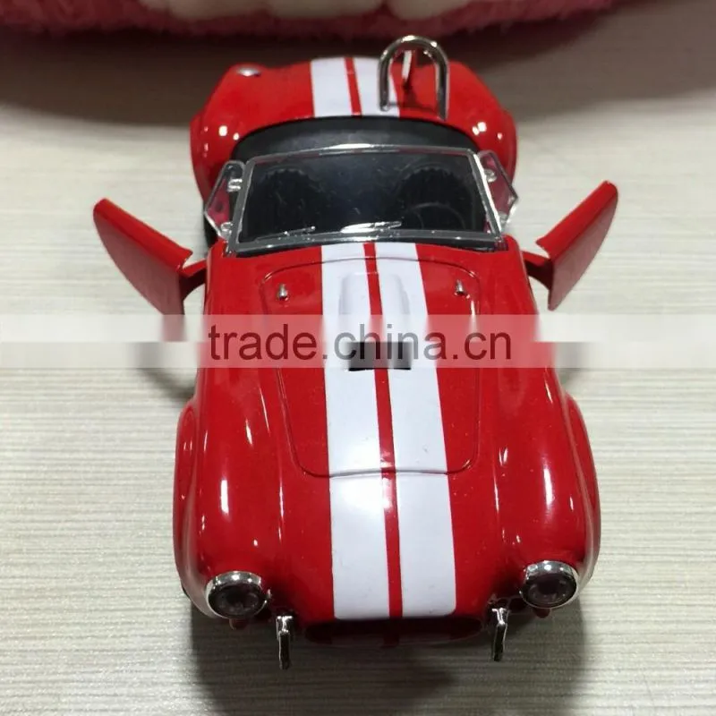 Die cast car 1 32 scale alloy model car Shelby Cobra with light sounds wholesale diecast cars custom logo