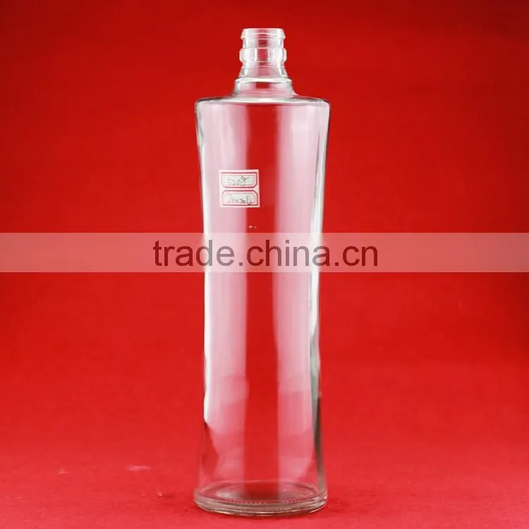 Good quality brandy short bottles 750ml alcohol empty bottles guiter shape whiskey bottles