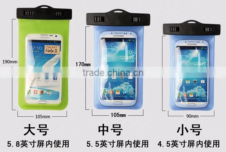 Free Sample Waterproof bag For Samsung Galaxy Note 3, PVC Waterproof bag for Summer
