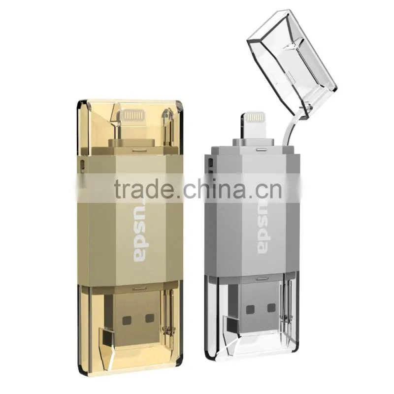 Fashion Top Sale Mobile U disk USB3.0 flash drive for 8 Pin USB