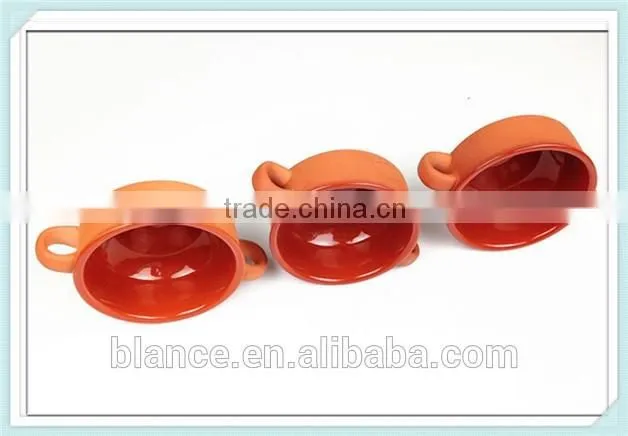 clay soup bowl with two handle big design