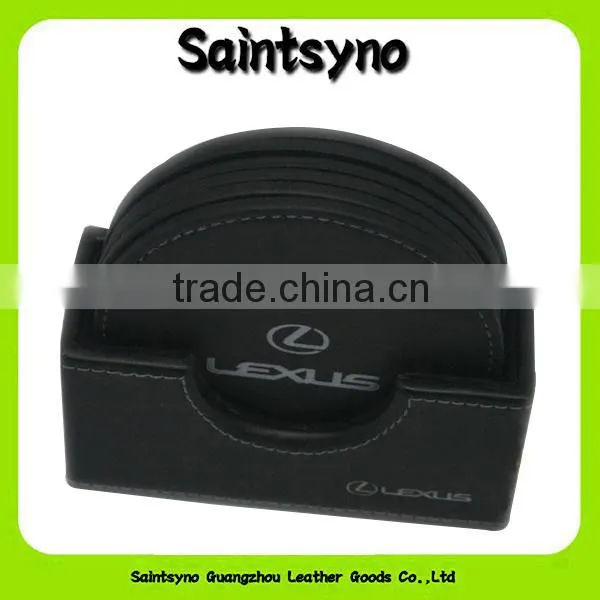 13002 Elegant and grace cup leather coaster
