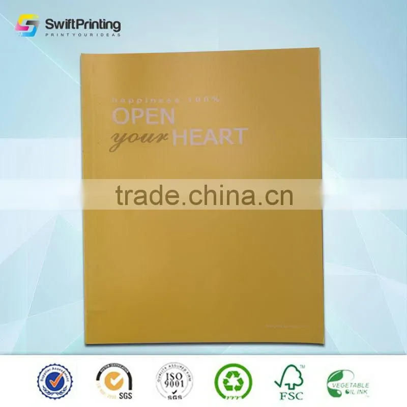 Newest promotional cloth surface notebook printing
