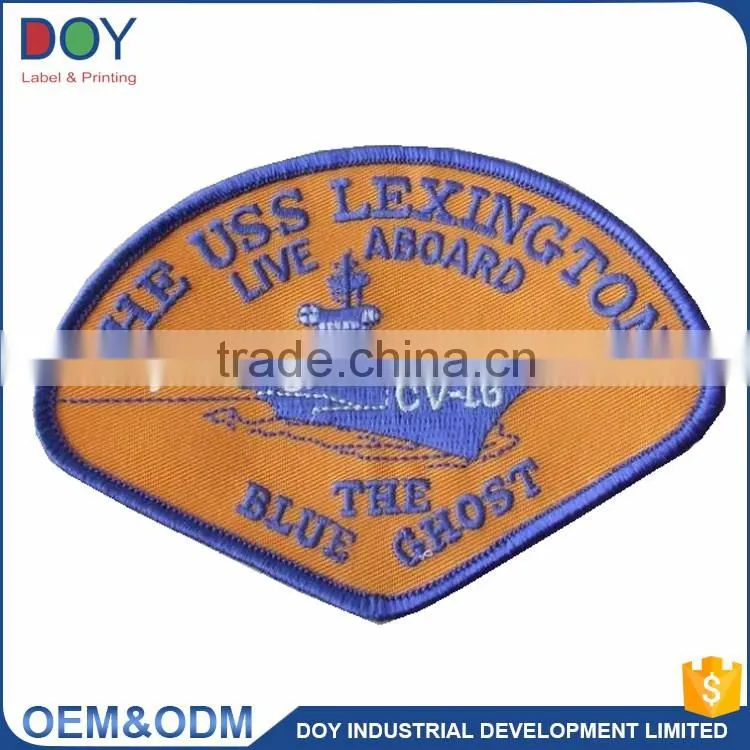 Wholesale high quality customized designed washable eco-friendly garment fabric embroidery badges