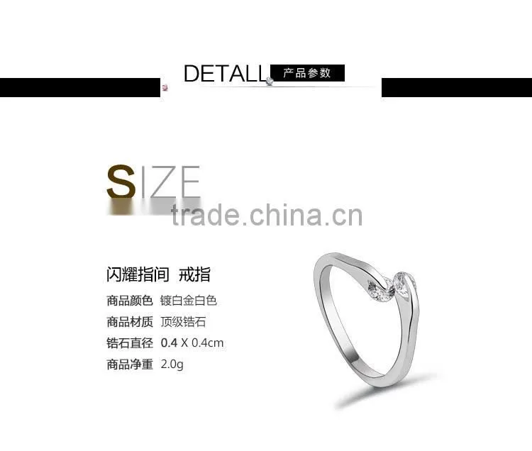 OUXI 2015 Fashion Ring made with Crystal jewelry 40075