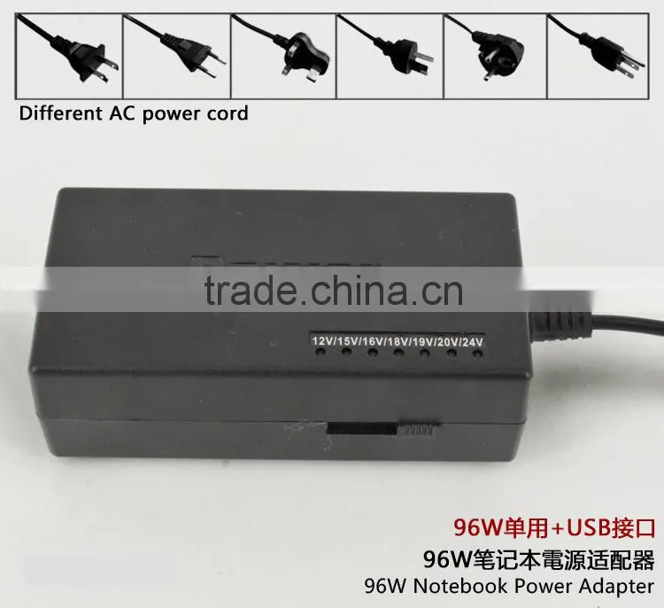 Input 100-240V EU UK US plug AC/DC power adapter with USB plug