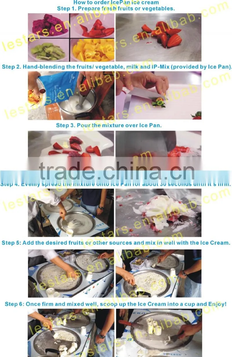 2015 New design fried ice pan CB 2+10 with 450mm big pan