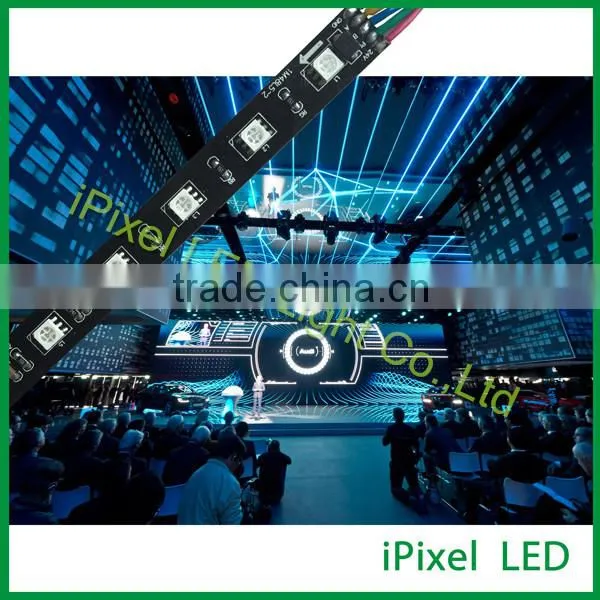 DMX led strip with 5050 LED chip,addressable rgb led strip,waterproof black strip light