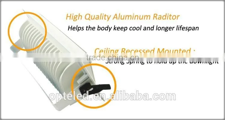 40W CE Approved Twistable 45 Degree Led Shop Light Retrofit Square Recessed Led Downlight