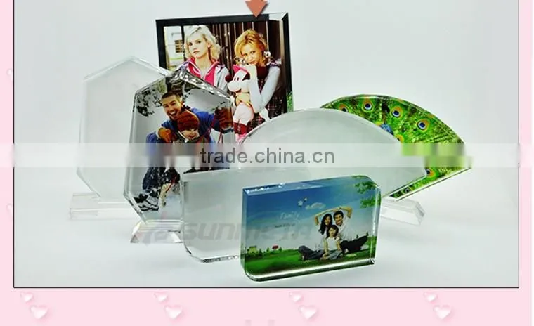 Wholesale dia 150mm round sunflower blank 3D sublimation crystal images