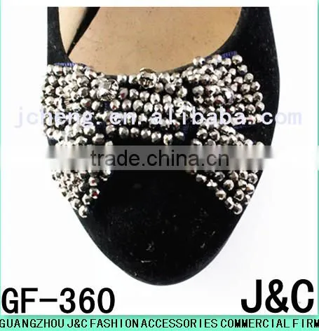 2015 the most fashionable rhinestone stone shoe bow