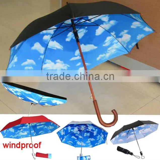 new design 3 folding shopping bag umbrella