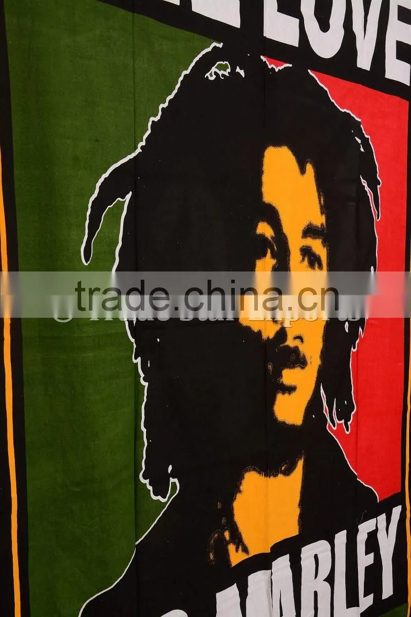 Wholesale Bob Marley Tapestry Indian Wall Hanging Hippie Tapestries Cotton Bedspread Boho Picnic Throw