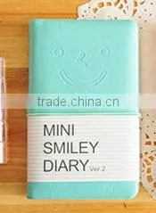 creative 6 colors smile diary Leather Cover notebook