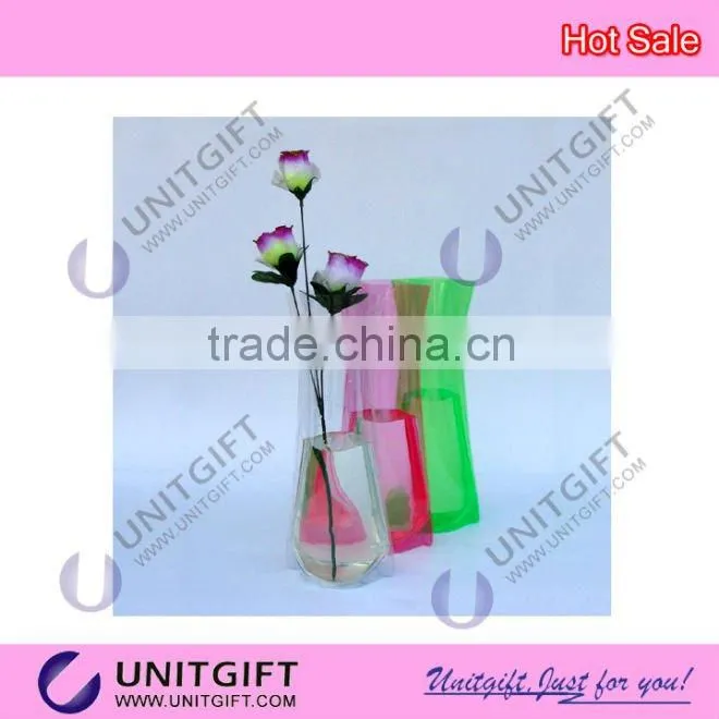 PVC foldable vases,customized size and shape