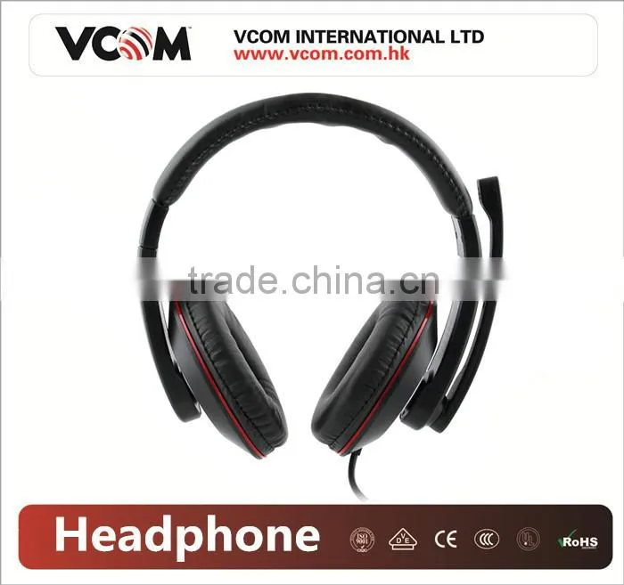 VCOM 2015 New Model PC Headphones with Microphone with Factory Price