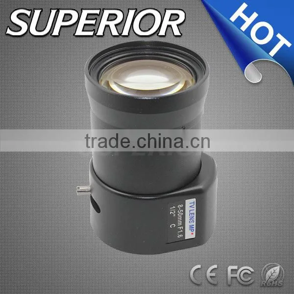 1.3 MegaPixel 8-50mm Varifocal optic lens F1.6 Auto iris Manual Focus C Mount Lens cctv camera Lenses