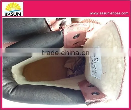 Fashion Goodyear welt women safety shoes with sheepskin lining