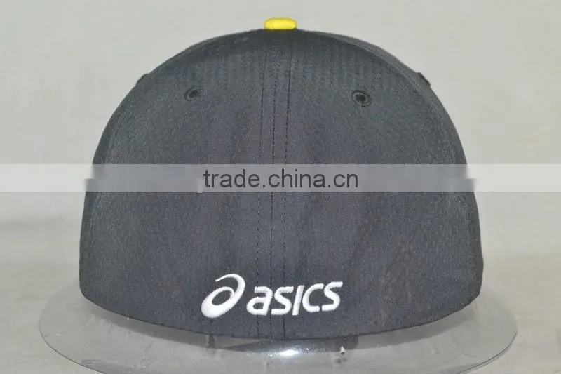 Guangzhou hat factory professional custom 6 panel / 100% polyester/black outdoor sports cap
