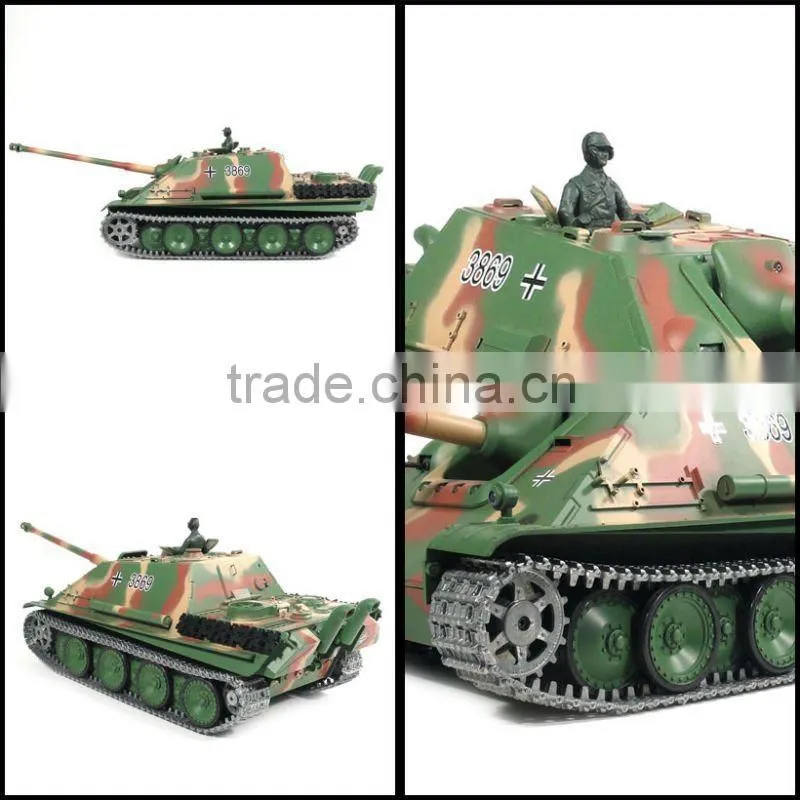 RC Tank Metal/Airsoft German Jagdpanther Smoke and Sound Metal Pro 1:16 Electric RTR RC Tank (Metal Gear and Track Upgraded)/Hot